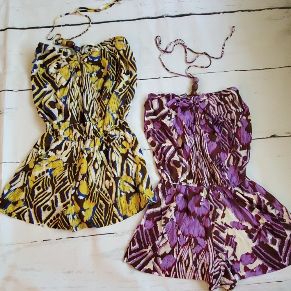 Set of 2 Tribal Print Rompers